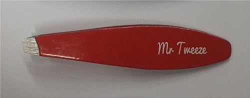 Mr Tweeze Professional Mini Slant Tweezer, Ruby Red - High Quality Stainless Steel ! #1 Tweezer ! Better Than the Rest ! Take It on the Go ! Perfect for Vacation , Travel , Your Bag ! Superior Then Tweezerman ! Ends Meet Perfectly !