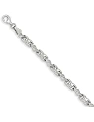 14k Yellow Gold with Satin & Polished X & O Bracelet