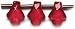Cousin Beyond Beautiful Glass 10x13mm Bead - Chevron 10PK/Red