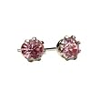 Crystal Amethyst Birthstone Stud Earrings for February