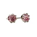 Crystal Amethyst Birthstone Stud Earrings for February