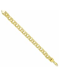 Genuine 14K Yellow Gold Triple Link Charm Bracelet 7 Inches 22 Grams Of Gold 100% Satisfaction Guaranteed.