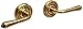 Classic Rosette Set With Turino Levers Left Hand Double Dummy In Antique Brass. Old Door Knobs.