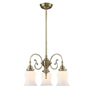 Designer Classics Billiard Light Island Light in Satin Nickel with White Faux Alabaster... by Landmark Lighting