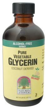 Nature's Answer Glycerin Pure Vegetable Alcohol Free Extract 4 Oz