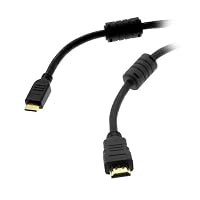 Mini HDMI - HDMI Male to Male v1.3 Full HD Gold Plated Cable with Ferrites Cores - 10 Feet for Sony HDR-XR500V Mini HDMI - HDMI Male to Male v1.3 Full HD Gold Plated Cable with Ferrites Cores - 10 Feet for Sony HDR-XR500V