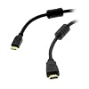 Mini HDMI - HDMI Male to Male v1.3 Full HD Gold Plated Cable with Ferrites Cores - 6 Feet for Sony HDR-CX100 / HDR-CX100B / HDR-CX100R