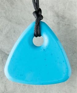 Teething Bling Turquoise Triangle Pendant Teether Necklace