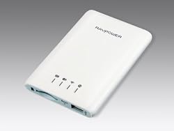 [2-in-1 Design] RAVPower® RP-WD01 Wireless WiFi-Disk & Built-in 3000mAh Li-Polymer Power Bank - Charging Android Smart Phones, iPhone, Tablets, and Meanwhile Expanding the Storage of iPad, iPhone & Other Android Devices via Two-Way WiFi Transmission by Reading & Writing SD Cards, USB Flash Drives or External Hard Drives