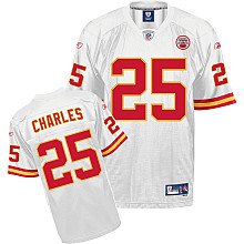 Reebok Kansas City Chiefs Jamaal Charles Premier White Jersey Large