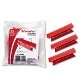 3-1/2 Plastic File Folder Tabs, 1/3 Tab, Red, 25/Pack ESS4312RED