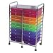 Mobile Organizer-Chrome Frame-20 Plastic Drawers