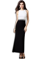 Fitted Crystal Crystals Chiffon Sheath Evening Dress 