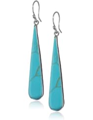 Sterling Silver Turquoise Teardrop Earrings
