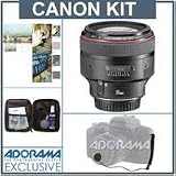 Canon EF 85mm f/1.2L II USM AutoFocus Telephoto Lens Kit, - USA - with Tiffen 72mm Photo Essentials Filter Kit, Lens Cap Leash, Professional Lens Cleaning Kit,