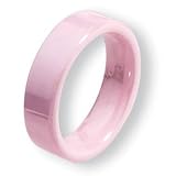 Chisel Pink Ceramic Ring (6.0 mm) - Sizes 5-9