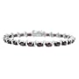Glamorous Geniune Garnet Sterling Silver Tennis Bracelet