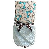 Blue Squiggles Fuzzy Chenille Comfroter by JuJu Band Blue Squiggles Fuzzy Chenille Comfroter by JuJu Band