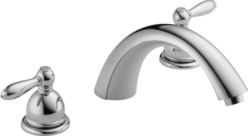 Peerless Faucet PTT298628 Two-Handle Roman Tub Faucet Trim with Metal Lever Handles, Chrome