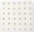 925 Sterling Silver Butterfly Nose Studs with Handset Color CZs - Set of 36 - Straight End