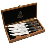 Messermeister San Moritz Elite - Non-Serrated Steak Knife Set in Wood Box