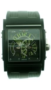 HD3: Three Minds Limited Edition Men's Watch ( Black PVD Titanium Case / Black & Green Skeleton Dial / Black Rubber Strap)