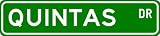 QUINTAS Street Sign ~ Personalized Family Lastname Sign ~ Gamero...