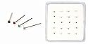 925 Sterling Silver Nose Studs with Color CZs - Set of 20 - Straight End