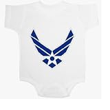 Air Force Insignia - Blue Baby Ultrasoft Onesie