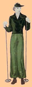 1936 Ladies' Two-Piece Snow Suit Ski Ensemble Pattern