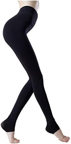 Women's Solid Velvet Stretchy High Waisted Fleece Leggings Slimming Compression