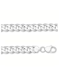 9.5mm Sterling Silver Curb Link Bracelet