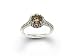 1 3/5 ct TDW Natural Fancy Brown Diamond Engagement Ring in a Halo Setting 14k White Gold (Fancy Brown, VS2 clarity - center; G color, SI1 clarity - sides)