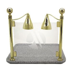 Dual Carving Station with Sneeze Guard: Stainless Steel