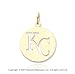 14k Yellow Gold Kansas City Royals Circle 'KC' Pendant