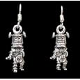 Sterling Silver Kachin Mana Kachina Earrings, #816