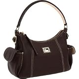 Cheap dooney and bourke chiara handbags-Dooney & Bourke Brown Leather Mini Pocket Sac Bag Handbag Purse  Free Shipping
