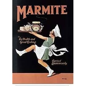 Marmite Girl with Tray metal wall sign