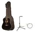Oscar Schmidt by Washburn OF2 Full Size Acoustic Guitar Combo with AB Gig Bag, Stand, and Strings - Black