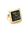 Cracked Shell Ring in Black Tab