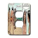Londons Times Funny Society Cartoons - Those Funny Immigrants And Their Names - Light Switch Covers - 2 plug outlet cover