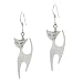 Sterling Silver Trendy Cat Earrings