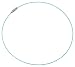 Stainless Steel Baby Blue Color Laminated Cable Wire Necklace 16 Long