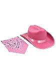 Jr. Cowboy Hat (Pink) with Bandanna