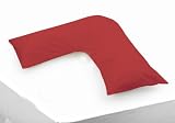 Matching Bedrooms Luxury V-Shaped Pillowcase In Red