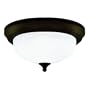 Westinghouse 64291 13-Inch Two-Light Flush Mount Fixture, Oil Rubbed Bronze with Frosted White Alabaster Globe