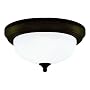 Westinghouse 64291 13-Inch Two-Light Flush Mount Fixture, Oil Rubbed Bronze with Frosted White Alabaster Globe