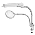 OttLite Flexible Clamp Lamp with 3x Magnifier - Dove Grey