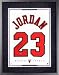 Michael Jordan autographed Jersey Numbers Piece (Chicago Bulls) WHITE MESH