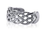 Eye-Catching Filigree Braided Sterling Silver Toe Ring